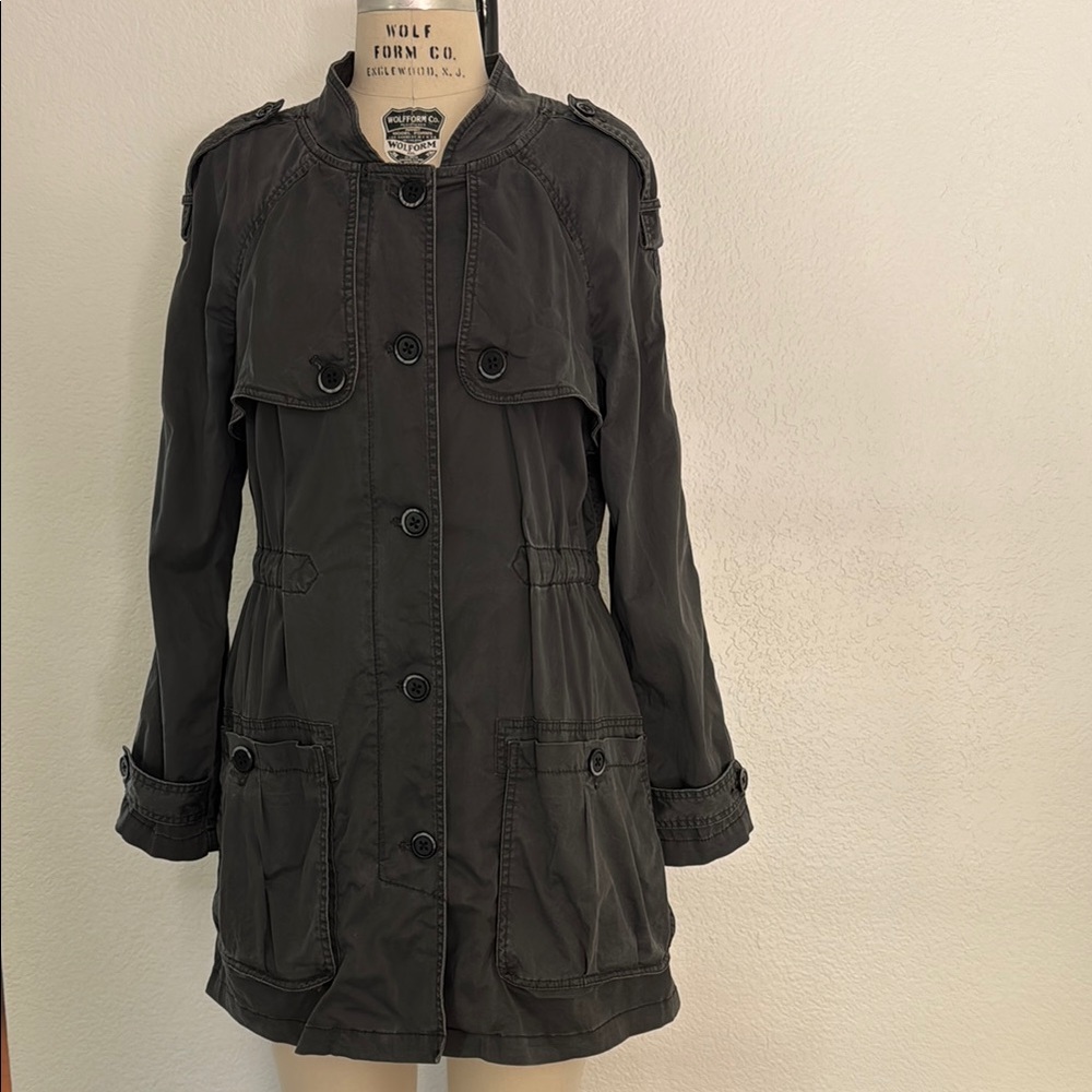Free People Charcoal Utility Jacket